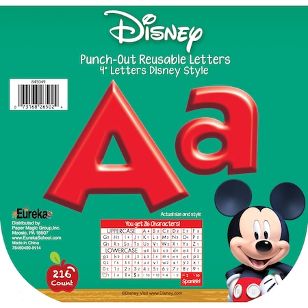 Eureka Mickey Mouse Clubhouse Mickey Red Deco Letters, 4in, PK648 845049